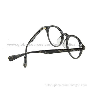 Retro round eyeglass frames, logo can be customized
